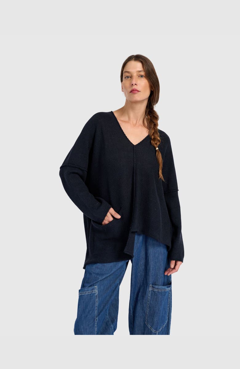 Alembika Bliss Slouchy Sweater, Alternate, color, Navy