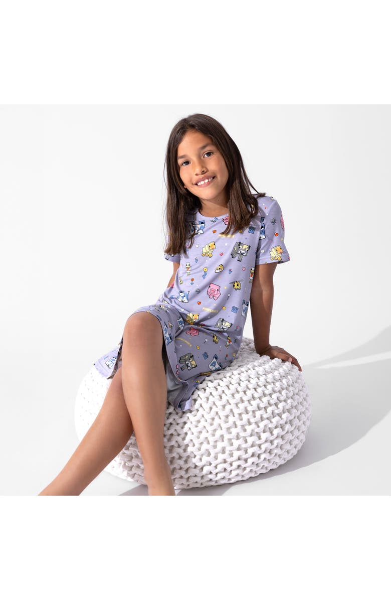 Bellabu Bear Kids' Minecraft Pixel Pals Short Sleeve Dress, Alternate, color, Minecraft Pixel Pals