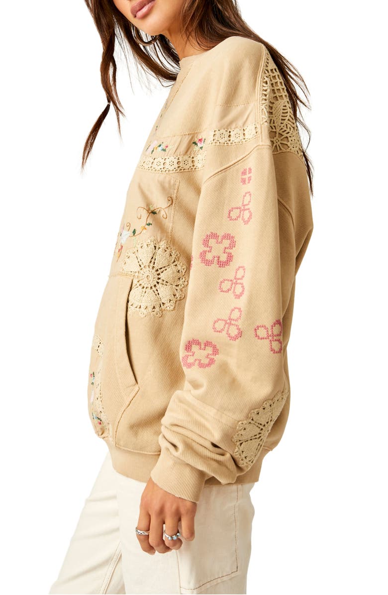 Free People Gram's Attic Oversize Sweatshirt, Alternate, color, 