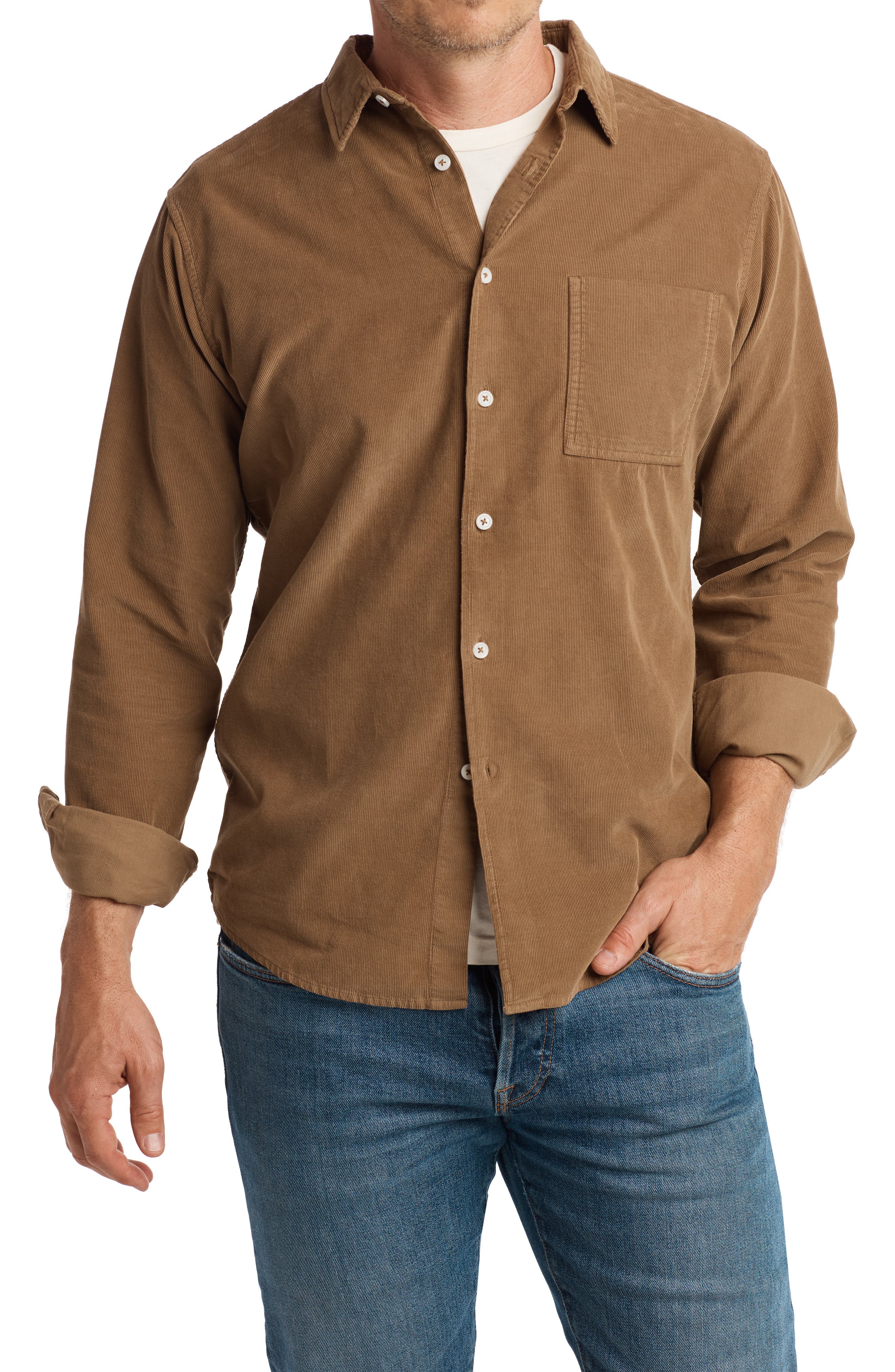 Nobel Fine Wale Corduroy Button-Up Shirt - image 4