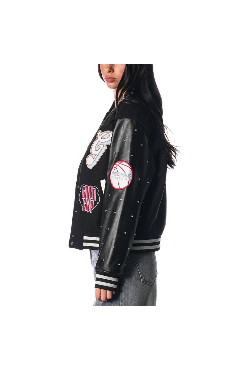THE WILD COLLECTIVE Women's The Wild Collective  Black Memphis Grizzlies 2024/25 City Edition Full-Snap Varsity Jacket, Alternate, color, 