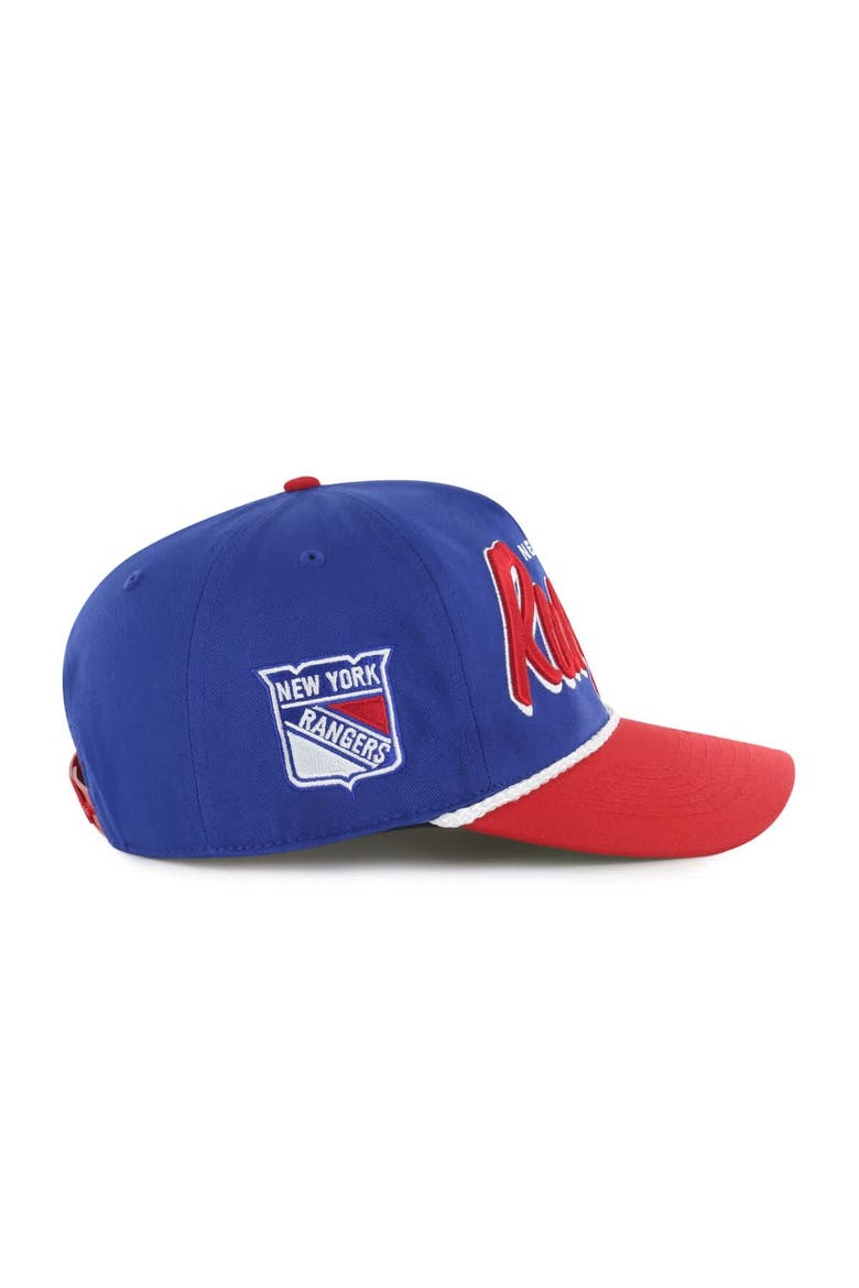 Men's '47 Blue/Red New York Rangers Dropshadow Rope Hitch Adjustable Hat, Alternate, color, Blue