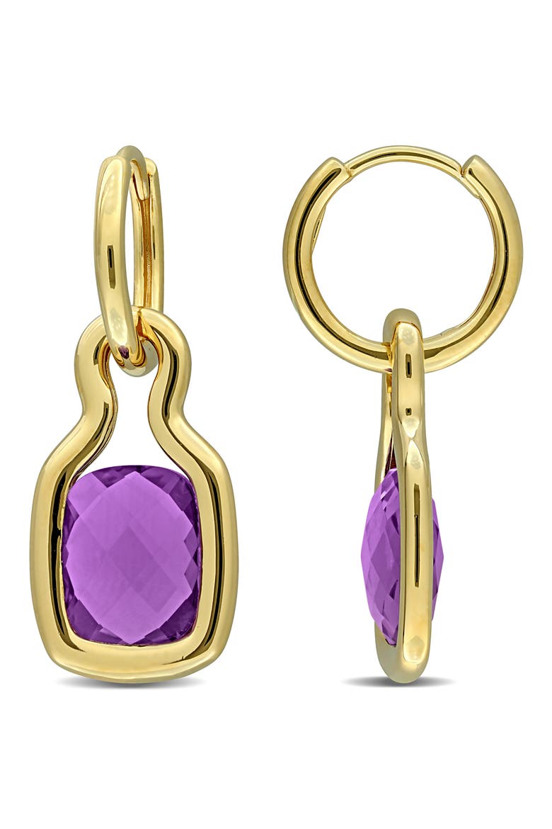 Amethyst Charm Drop Earrings, Main, color, PURPLE