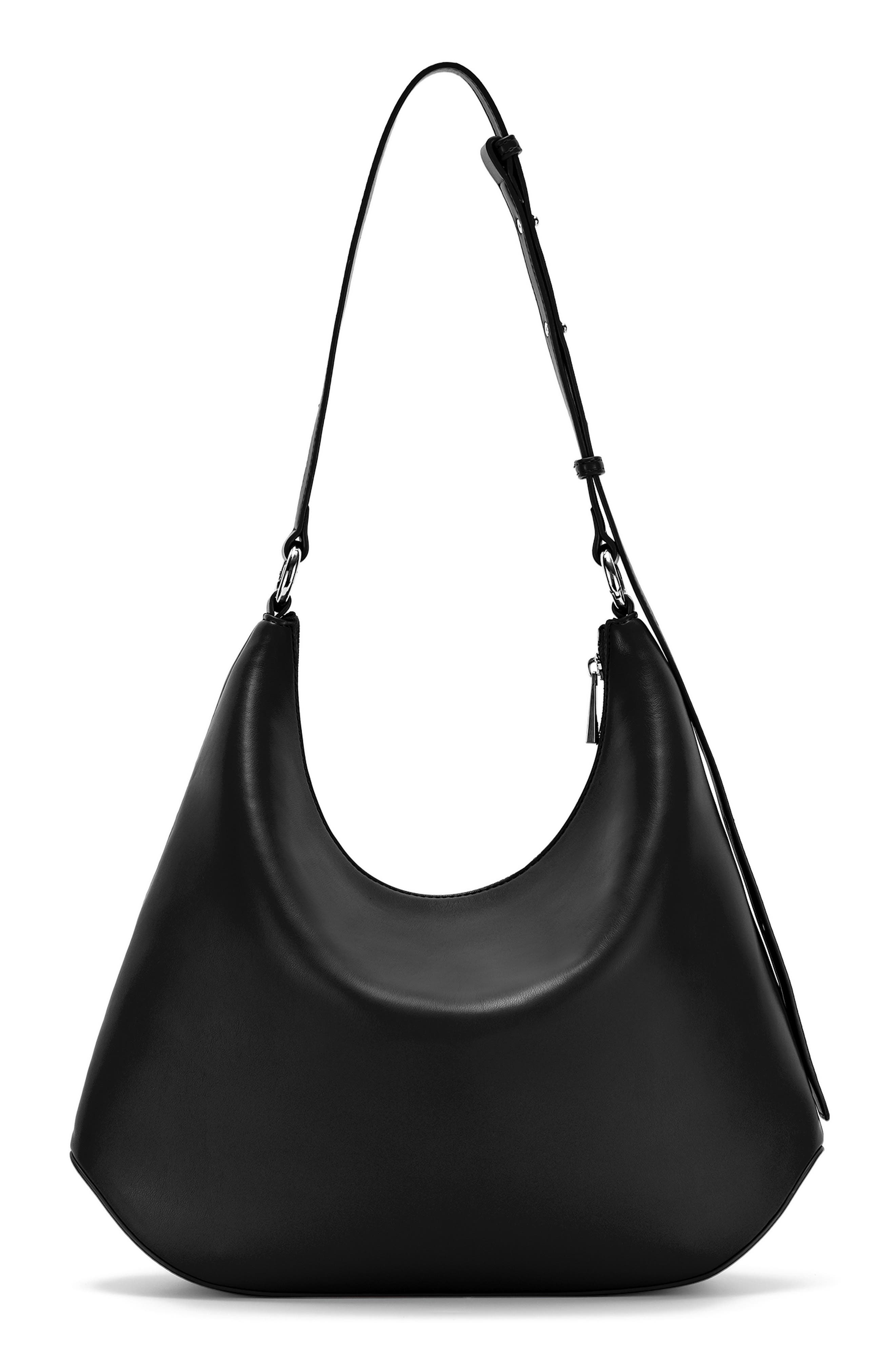 Erin Faux Leather Hobo Bag, Alternate, color, BLACK