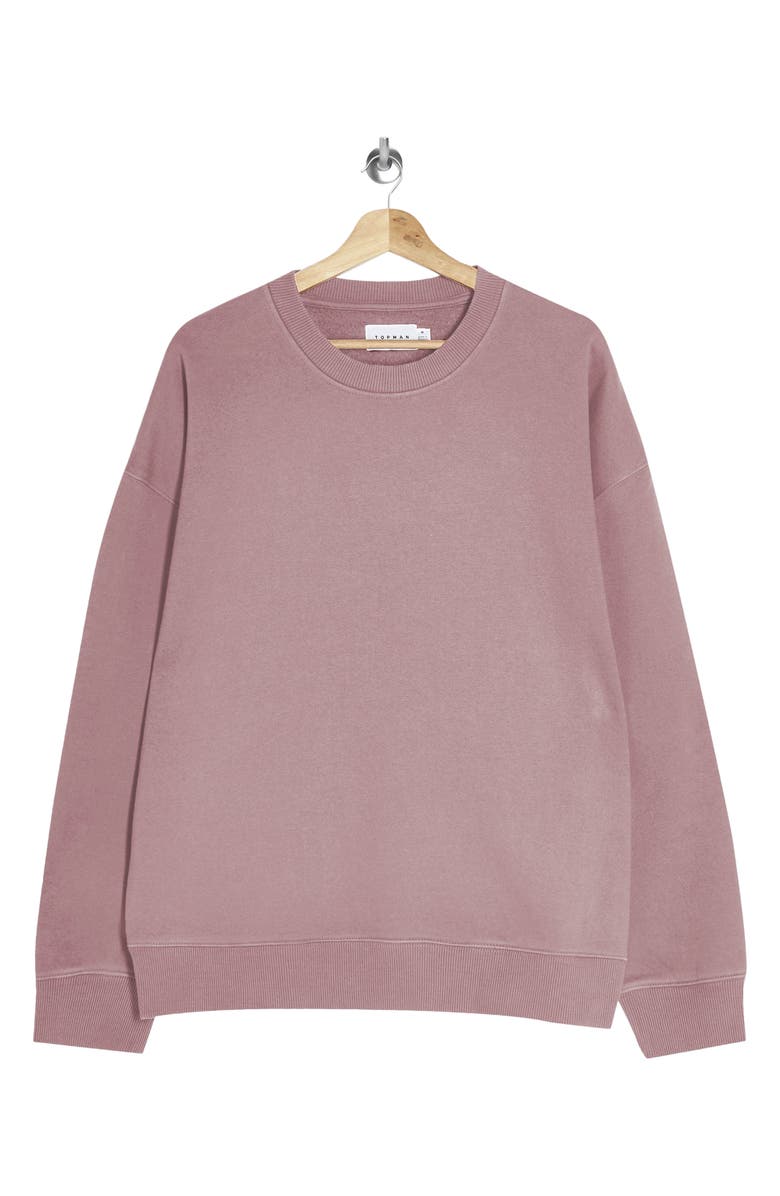 Topman Oversize Crewneck Sweatshirt, Alternate, color,