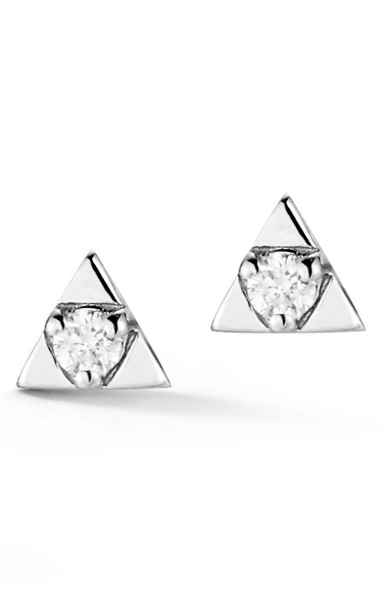 Dana Rebecca Designs Emily Sarah Petite Diamond Triangle Stud Earrings, Main, color,