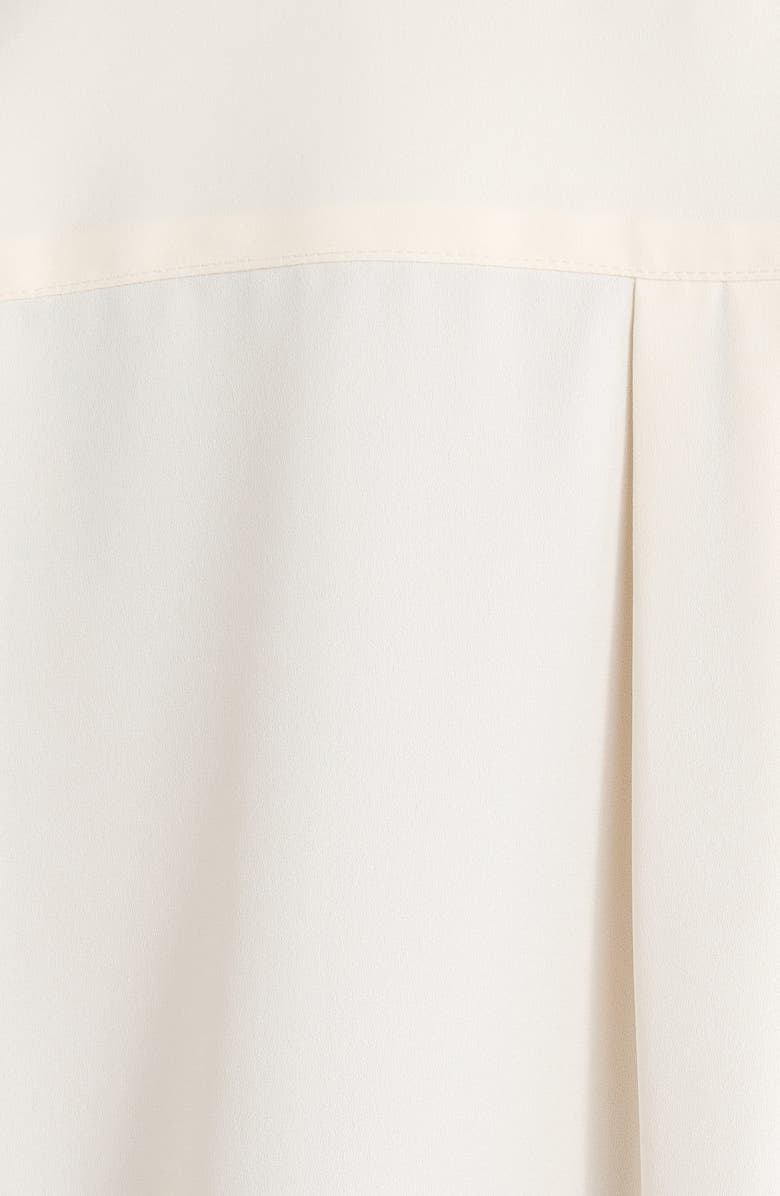 AK ANNE KLEIN Short Sleeve Button-Up Shirt, Alternate, color, White Dove