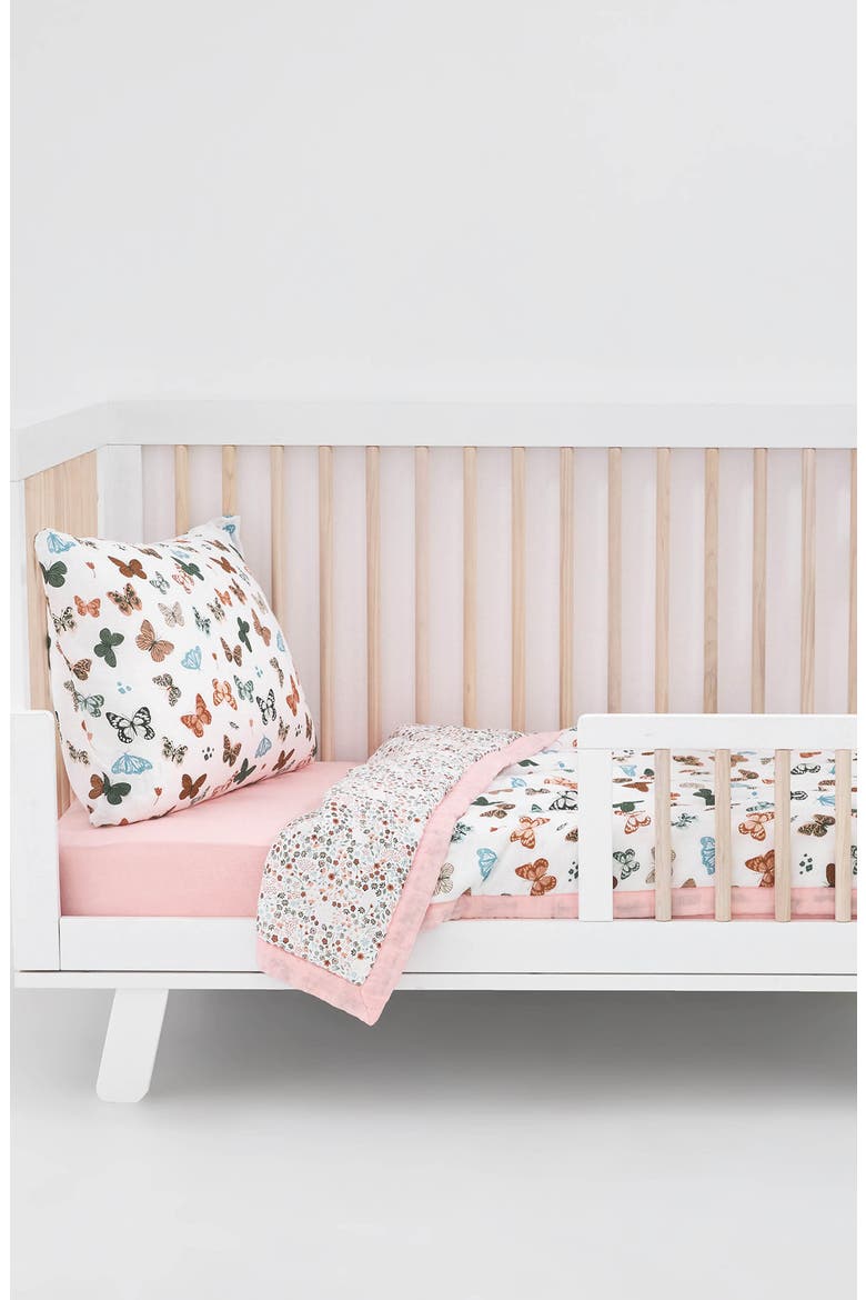 Cotton Muslin Toddler Comforter, Alternate, color, BUTTERFLIES