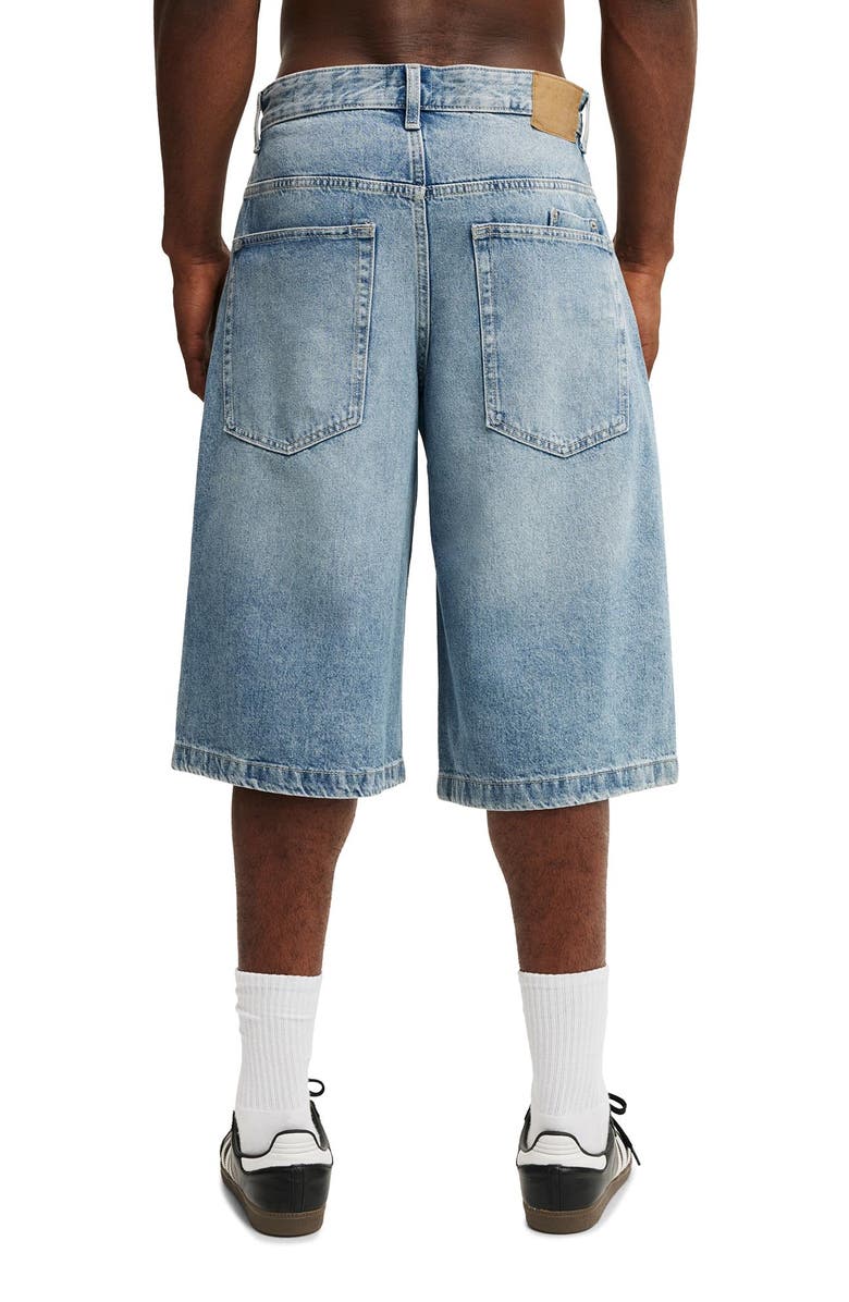 Cotton On Men's Y2k Super Baggy Jort, Alternate, color, Solace Blue