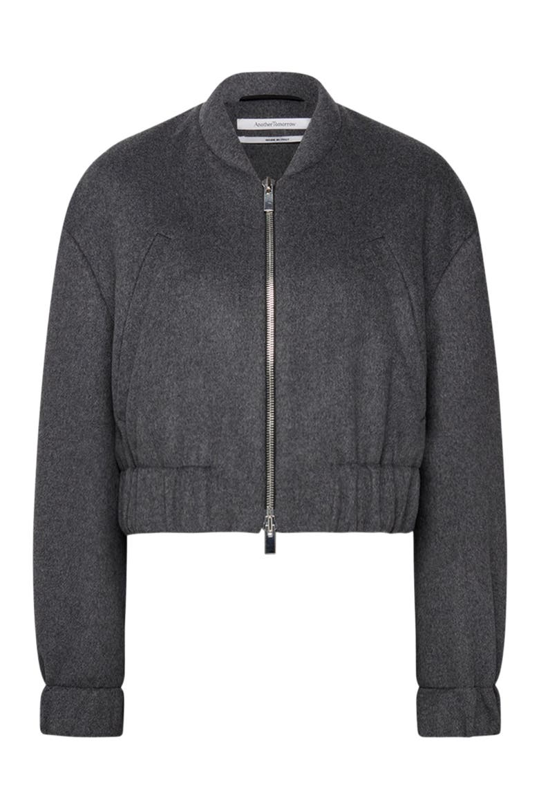 Bomber Jacket, Alternate, color, Light Grey Melange