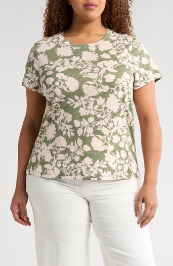 Sanctuary The Perfect Geo Print Cotton Blend Knit Top
