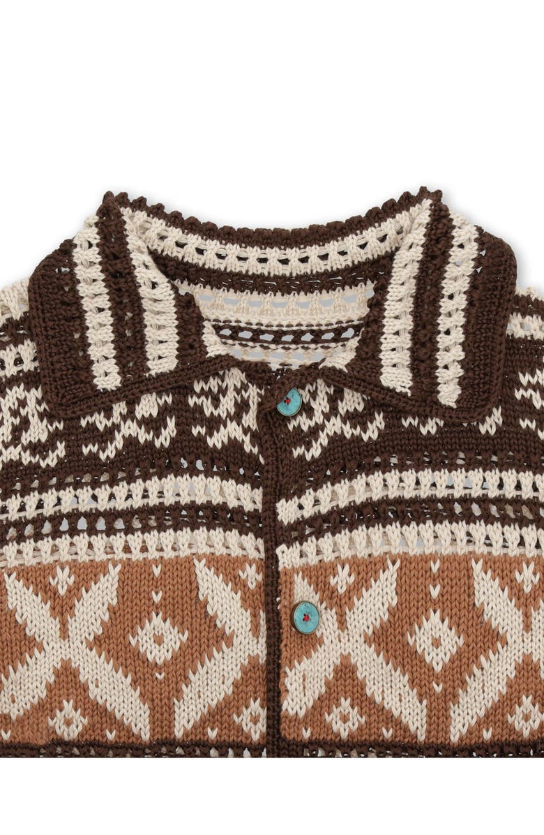 Fortela Lilly Navajo Alpaca and Cotton Cardigan, Alternate, color, Navajo Pattern