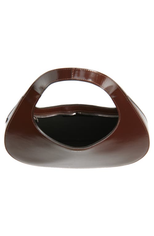 Coperni Swipe Baguette Leather Bag In Brown