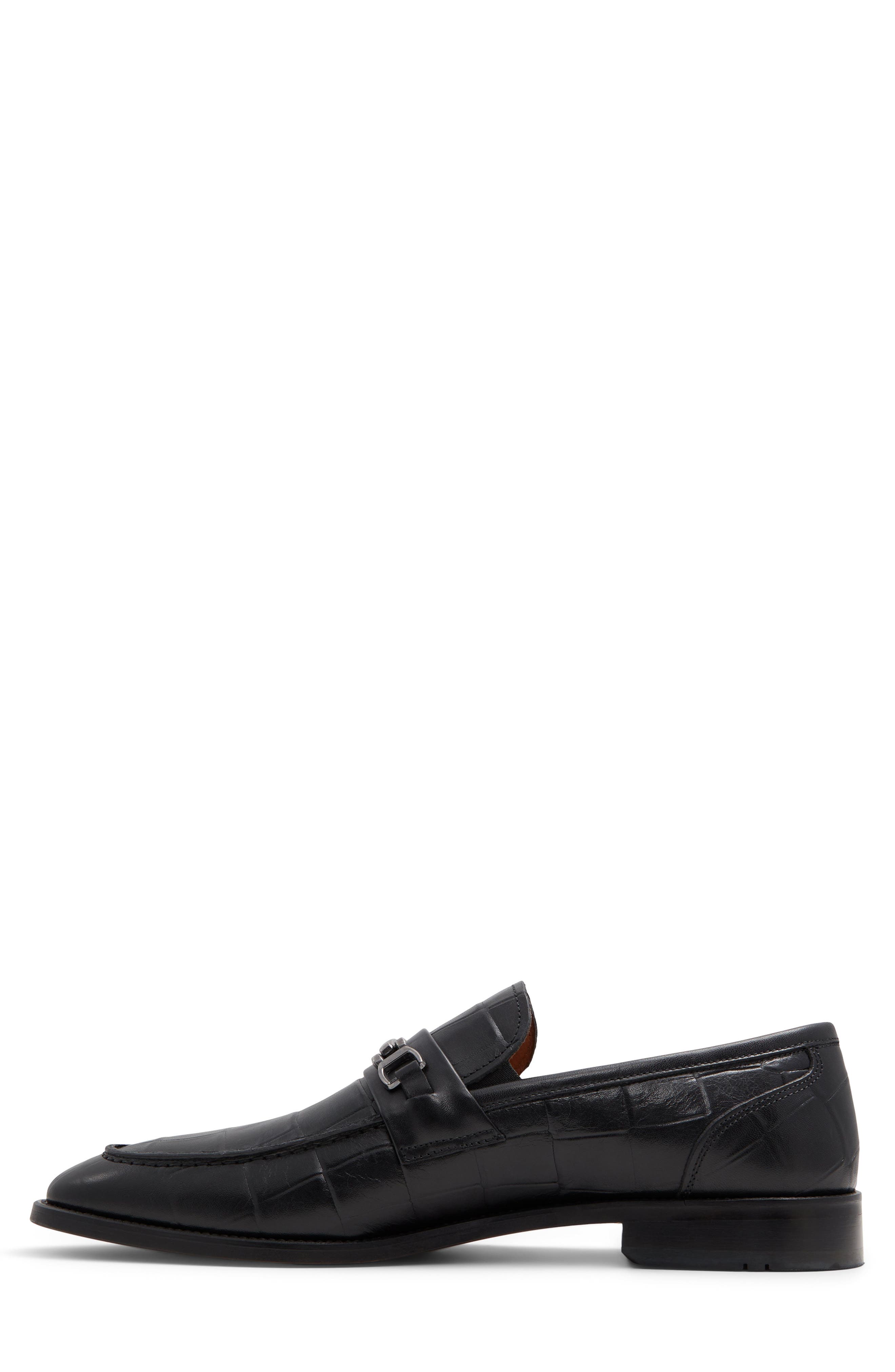 ALDO Liari Bit Loafer, Alternate, color, Emb Croco Black