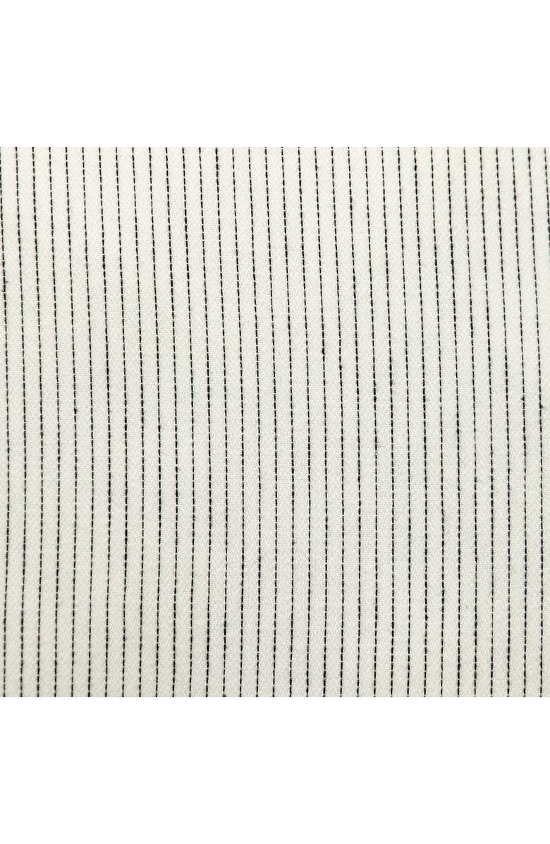 PARKLAND COLLECTION Stripe Textured Cotton Pillow, Alternate, color, White