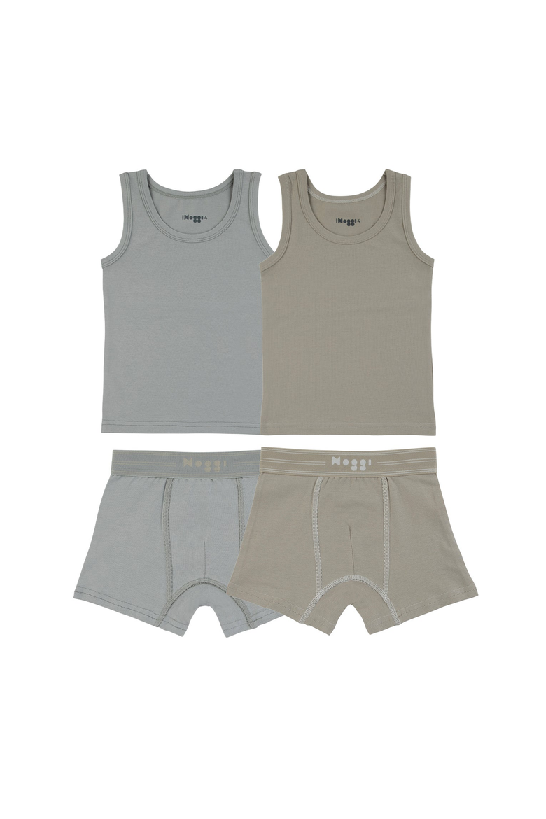 Logo Loungewear Set, Main, color, Blue / Taupe