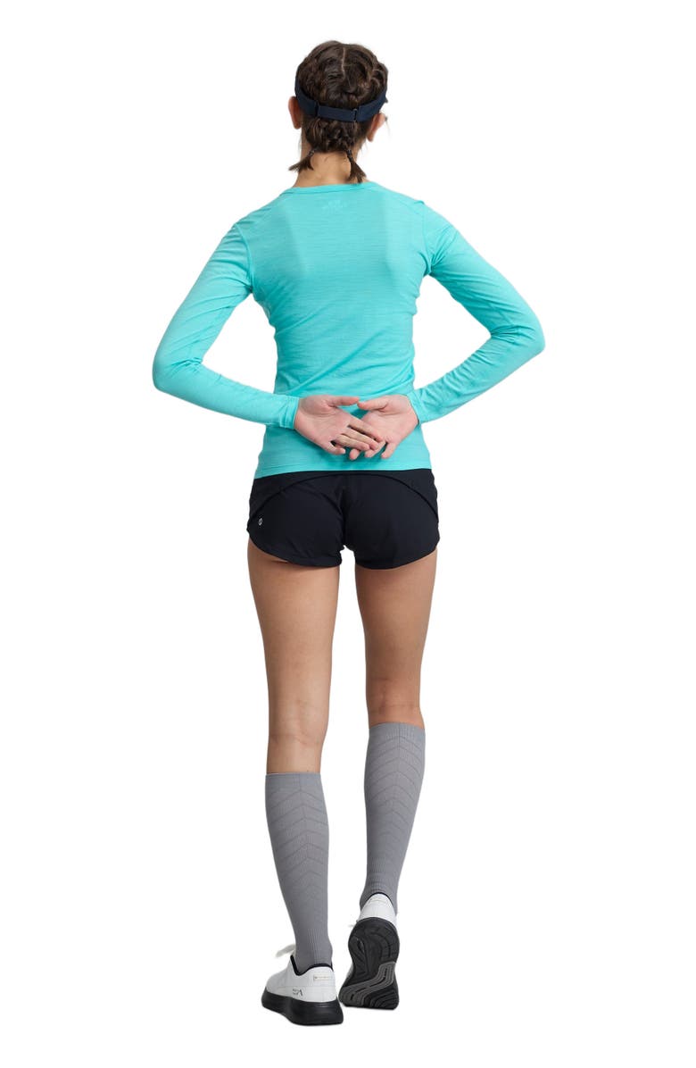 COZY ZERO Women's 100% Merino Lightweight Soft L/S Crew, Alternate, color, Turqoise