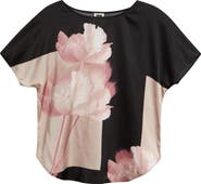 Anne Klein Bateau Neck Satin Top