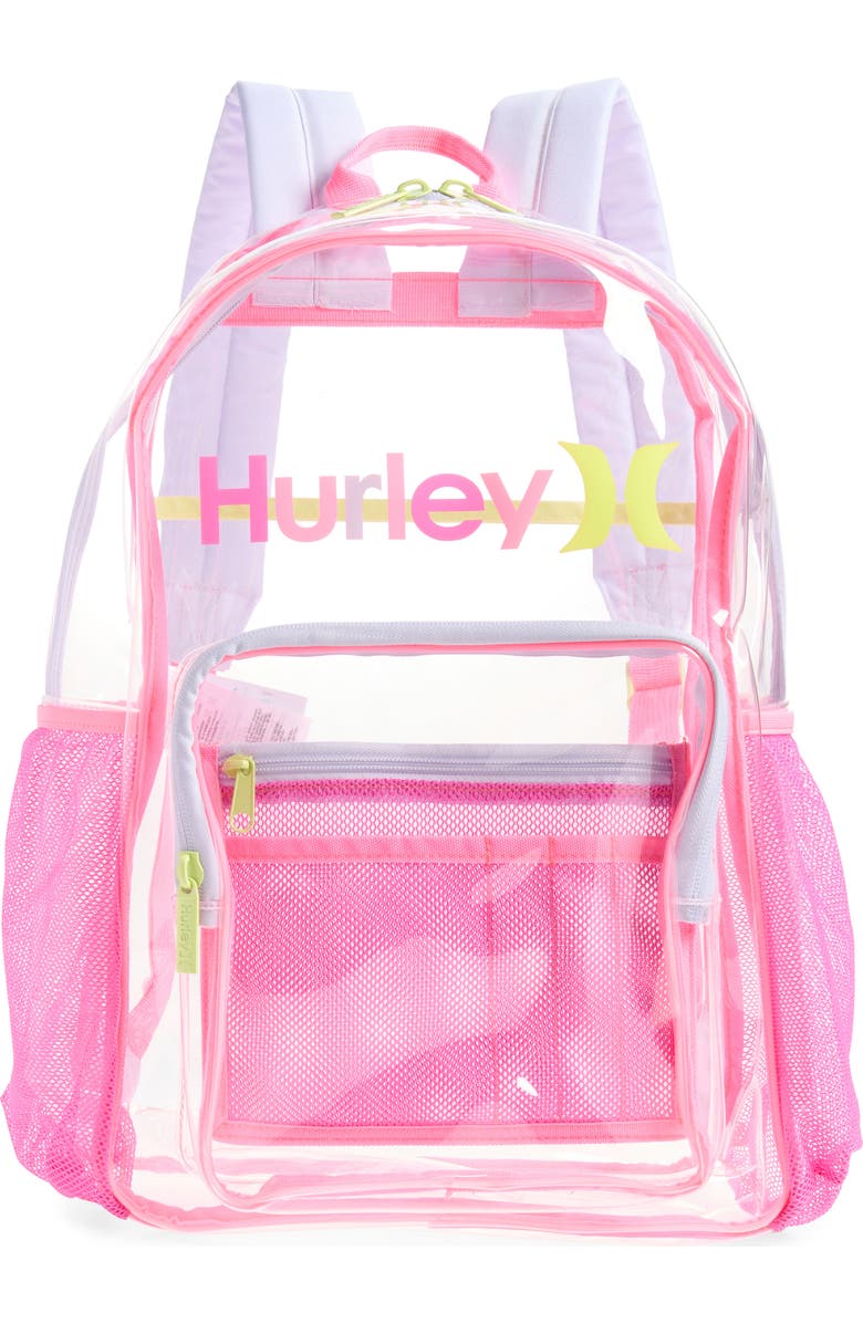 Hurley Kids' Transparent Backpack, Main, color, Polarized Pink