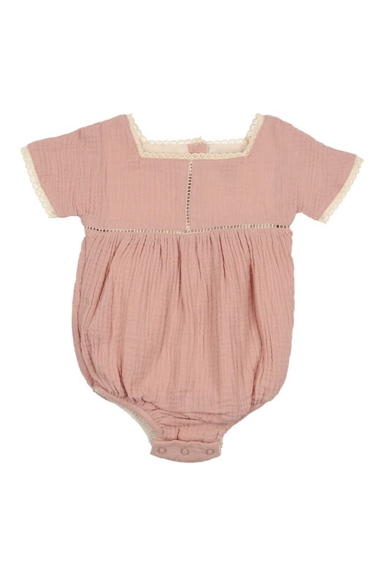 Cotton Gauze Bubble Romper, Main, color, MAUVE
