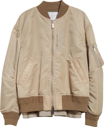 Sacai Nylon Twill Bomber Jacket | Nordstrom