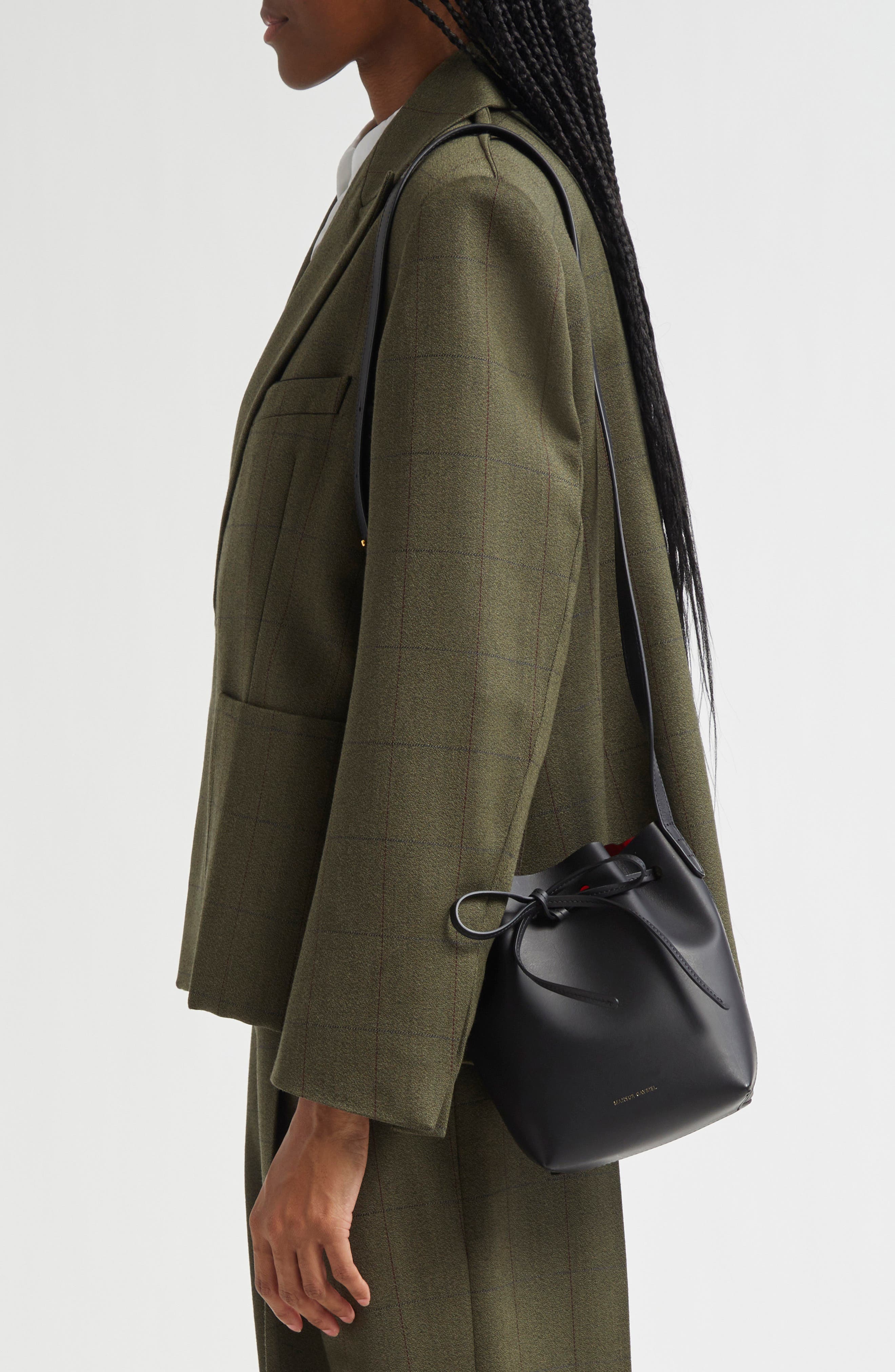 Mansur Gavriel Mini Mini Leather Bucket Bag, Alternate, color, 