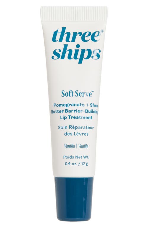 Three Ships Softserve™ Pomegranate + Shea Butter Barrier-building Lip Treatment In Transparent