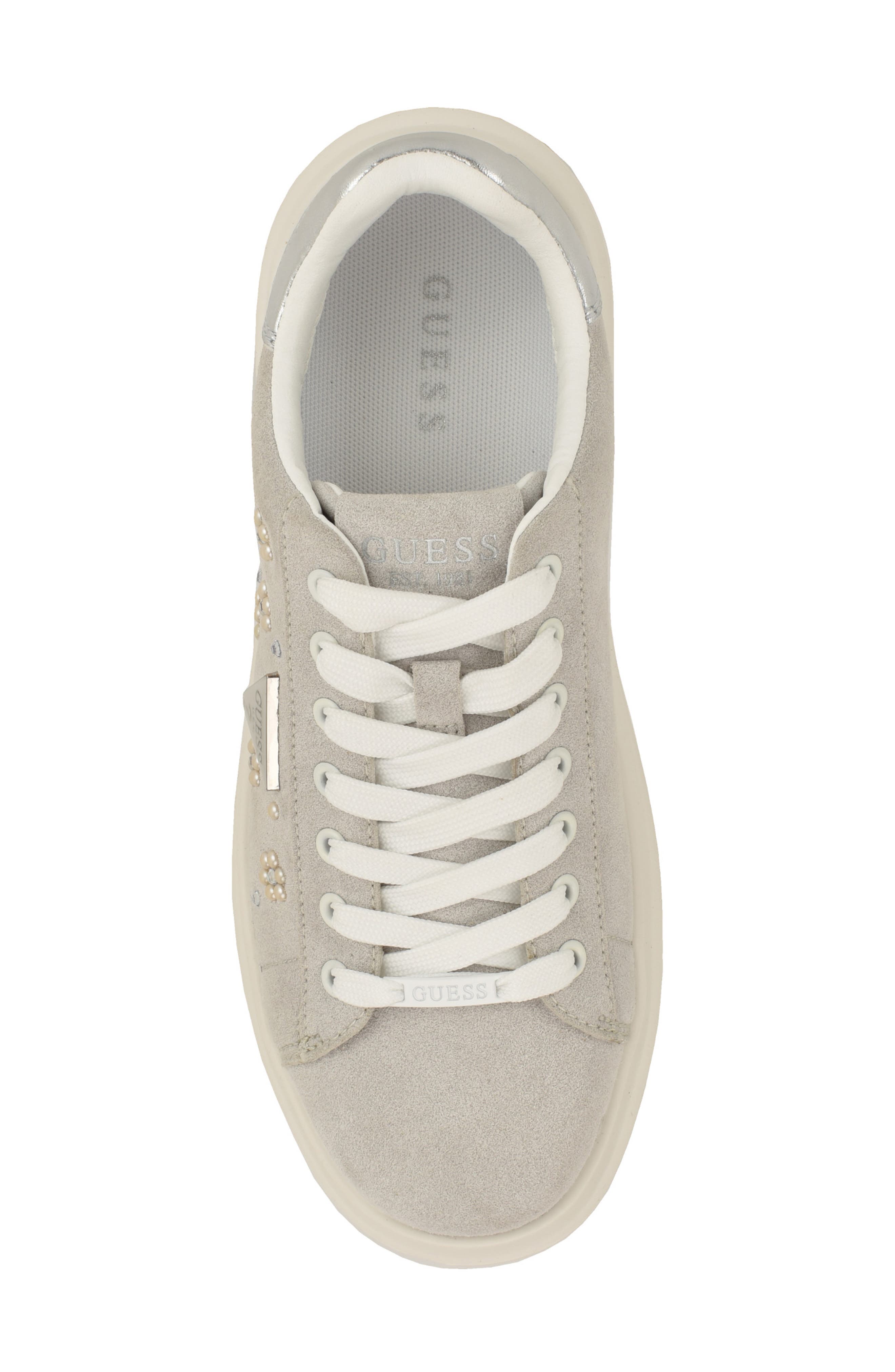 GUESS Elbina Sneaker, Alternate, color, Ivory