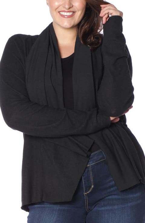Draped Open Cardigan