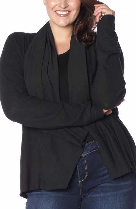 SLINK Jeans Draped Open Cardigan