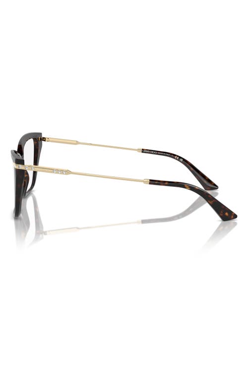 Jimmy Choo 55mm Cat Eye Optical Glasses In Brown