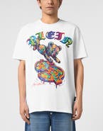 PHILIPP PLEIN Round Neck T-Shirt Multicolor Teddy Dollar Men