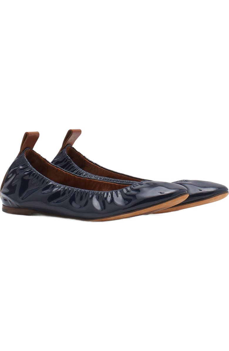 Lanvin THE BALLERINA FLAT IN PATENT LEATHER, Alternate, color,