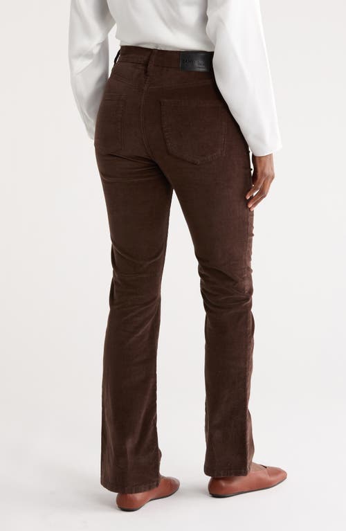 Dkny Jeans Cord High Waist Bootcut Jeans In Brown