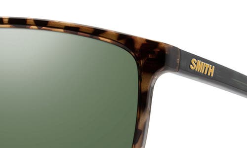Smith Mono Lake 63m Oversize Chromapop™ Polarized Round Sunglasses In Alpine Tortoise/gray Green