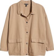 Eileen Fisher Classic Collar Organic Cotton Jacket