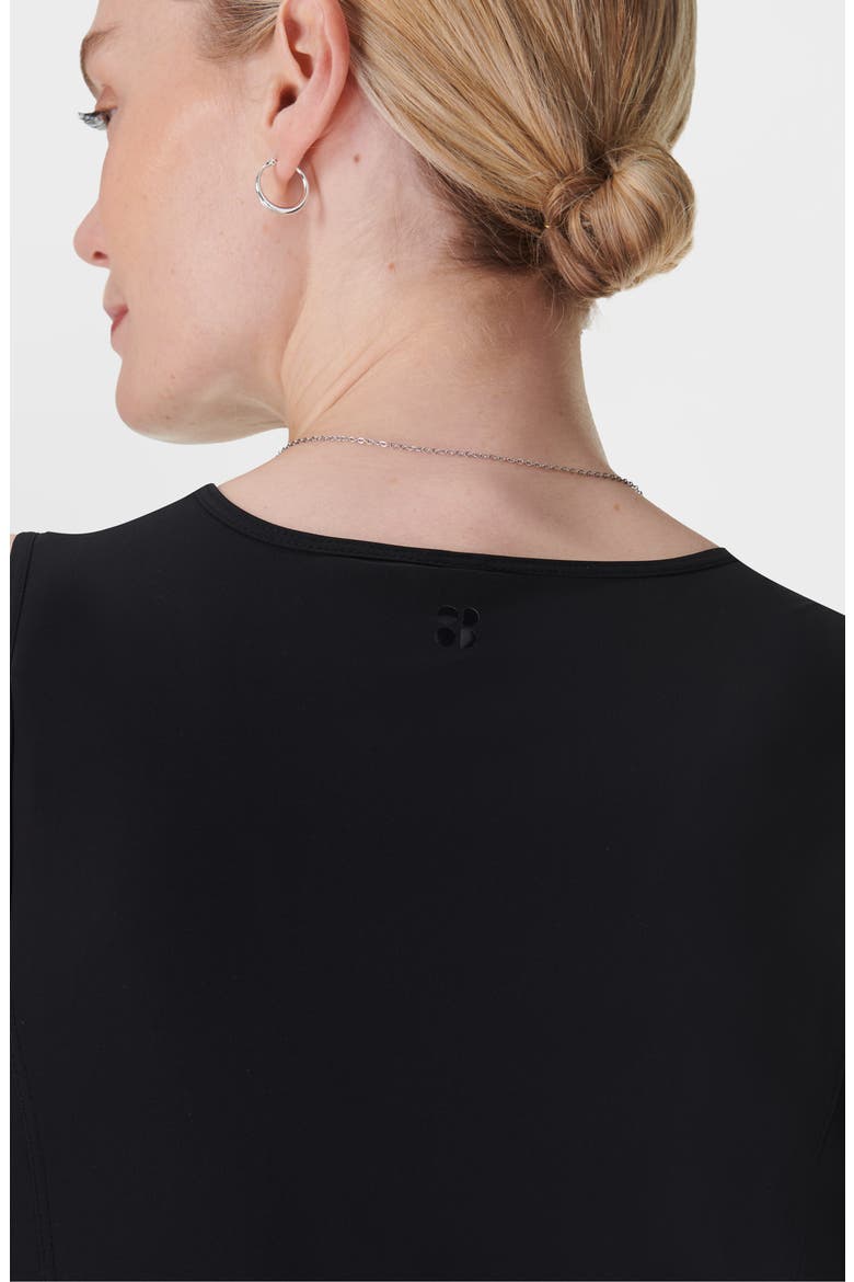 Explorer Ace V-Neck Midi Dress, Alternate, color, BLACK