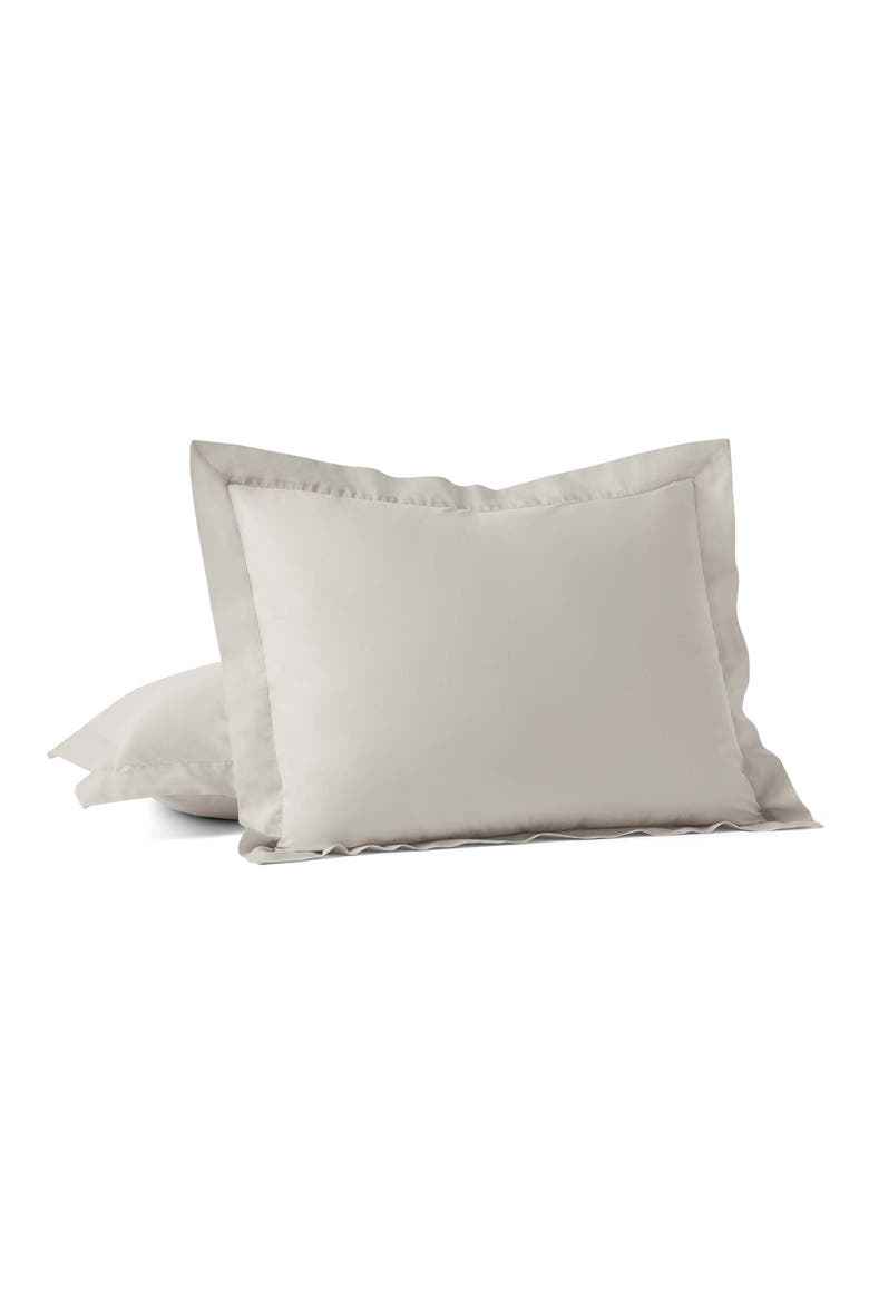 300 Thread Count Organic Cotton Percale Pillowcases, Main, color, STONE