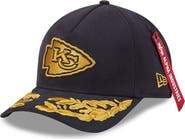 New Era x Alpha Industries Men's New Era x Alpha Industries Black Kansas City Chiefs A-Frame 9FORTY Adjustable Hat