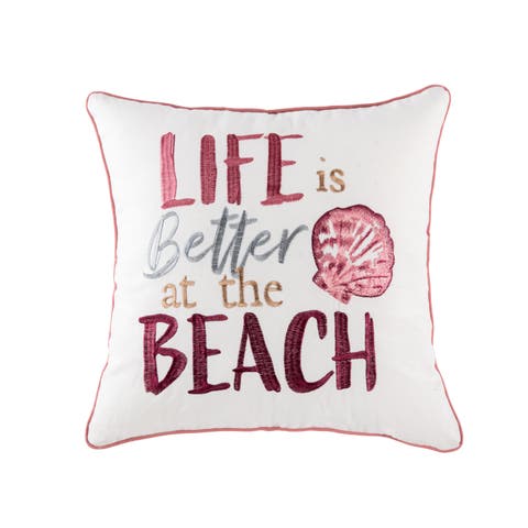 Better At The Beach Accent Pillow