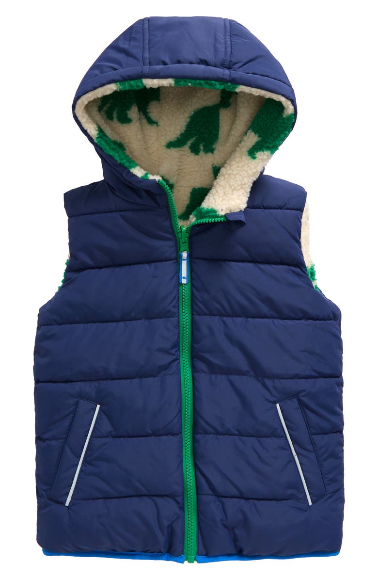Mini Boden Kids' Reversible Faux Shearling Vest, Alternate, color, 