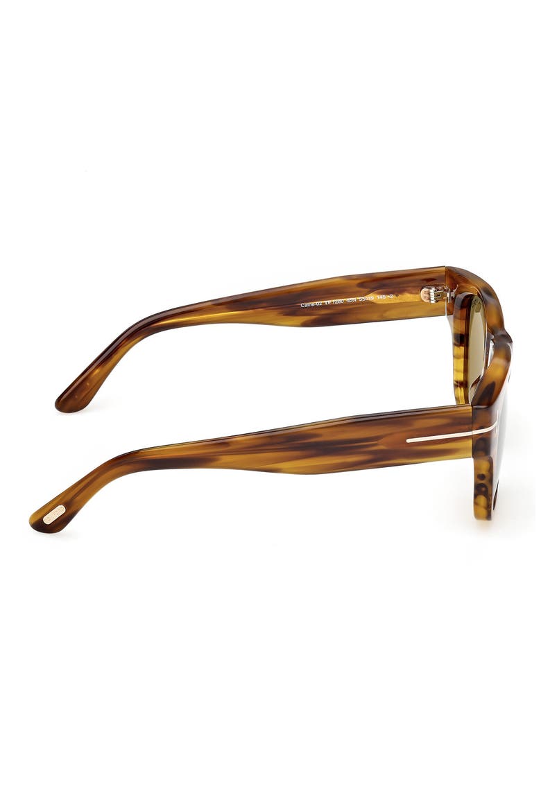 53mm Square Sunglasses, Alternate, color, STRIPED BROWN HONEY / GREEN