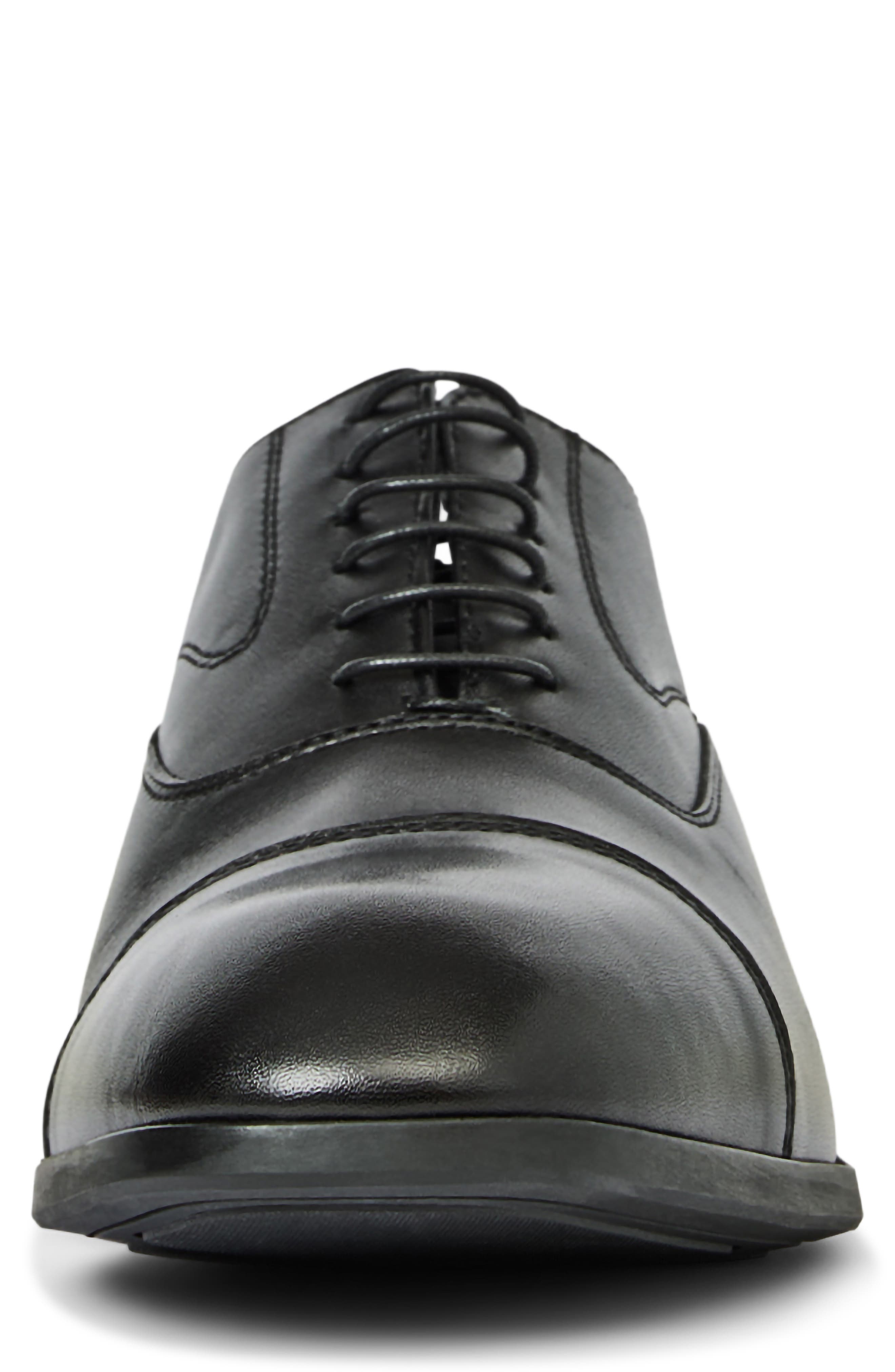 Centro Cap Toe Oxford, Alternate, color, BLACK LEATHER