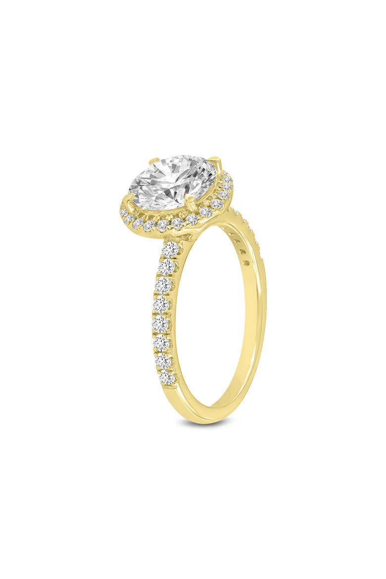 Niri 14K Yellow Gold Round Lab Grown Halo Cathedral Diamond Ring - 2.45 Ct, Alternate, color, 14K Yellow Gold