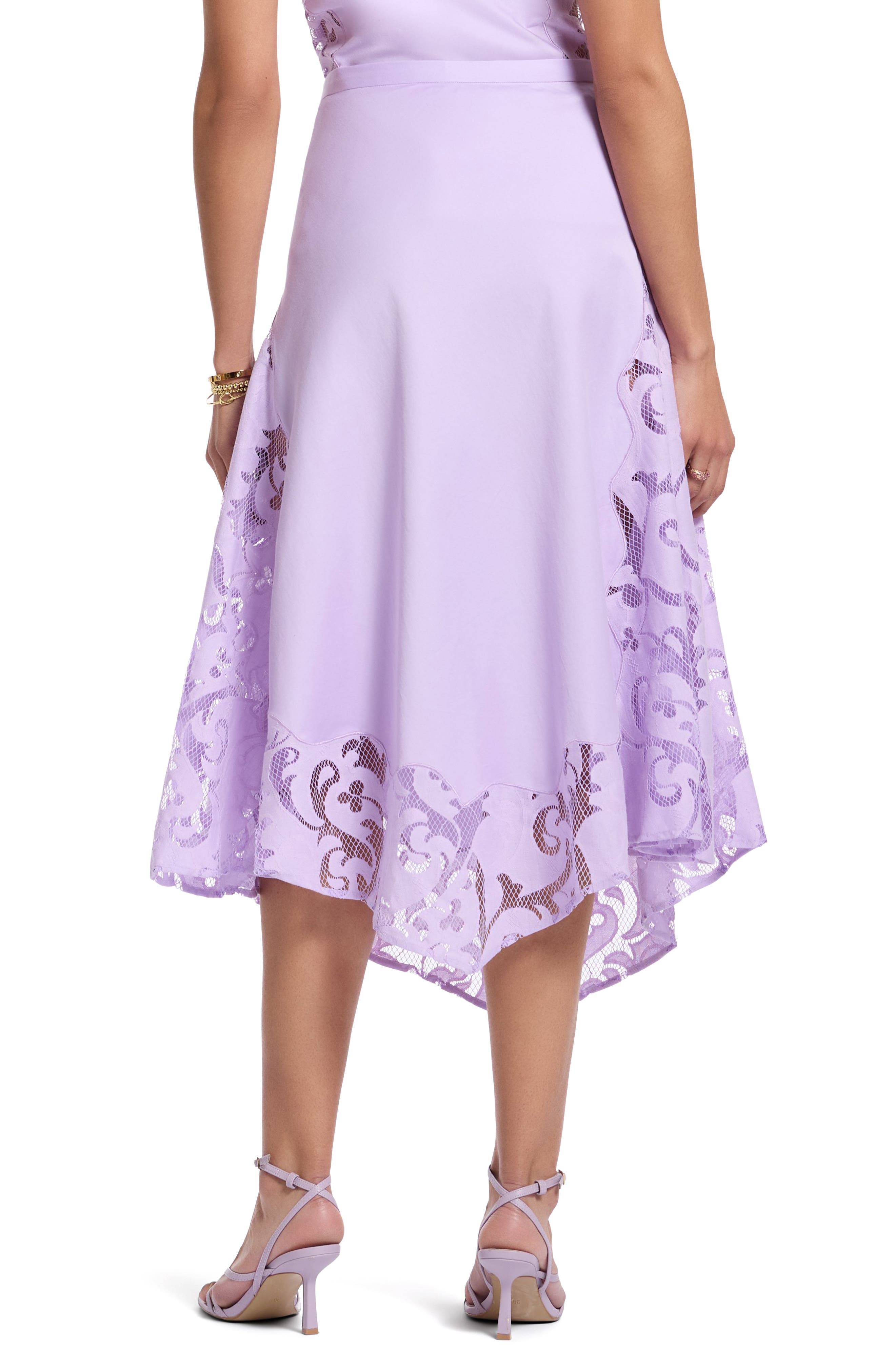 Robert Graham Stella Lace Hem Midi Skirt (Women) | Nordstromrack