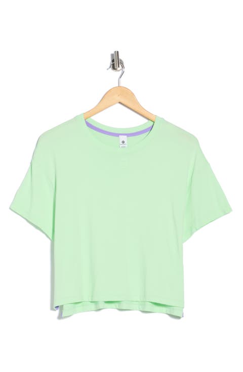 Seamless Echo High-Low Crop T-Shirt