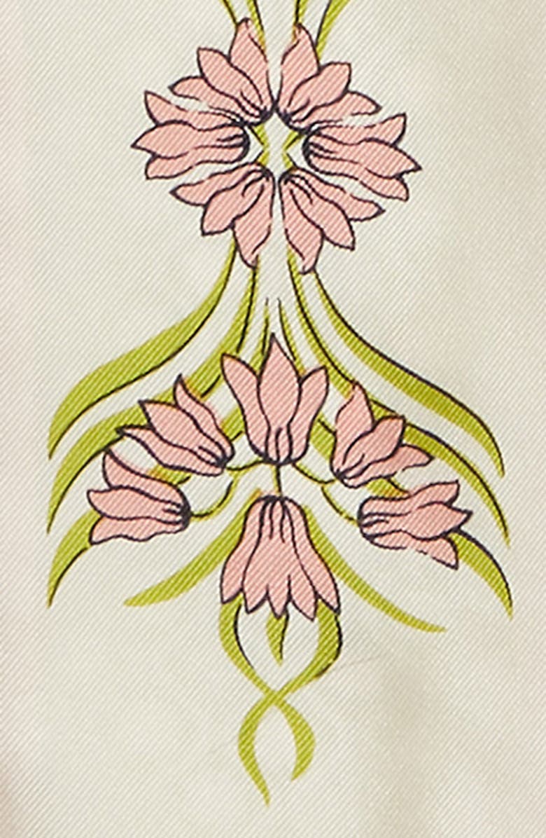 Tory Burch Reversible Print Silk Skinny Scarf, Alternate, color,