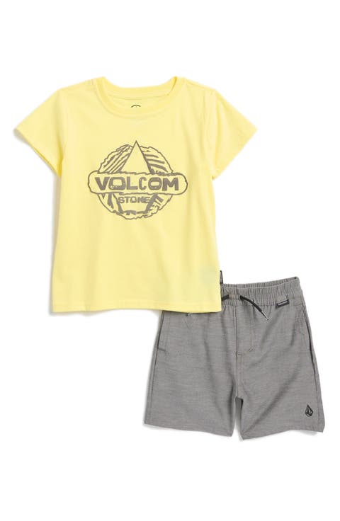 Kids' Logo Cotton Jersey T-Shirt & Hybrid Shorts Set (Little Kid)