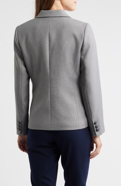 Tahari Asl One-button Blazer In Gray