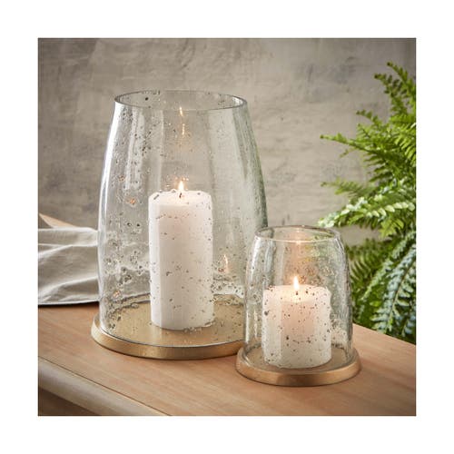 Tag Large Clear Glass Hurricane Candle Holder For Pillar Candles In Transparent